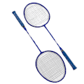 Miniatyrbild 8 av 8: Badmintonracket Lätt Bekväm Järnlegering Amatör Dubbel Badmintonracket Set för Nybörjarträning