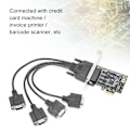 Miniatyrbillede 8 af 8: Udvidelseskort PCI E TIL AX99100 4-ports computertilbehør 115200bps til SPP/Byte/ECP-tilstand