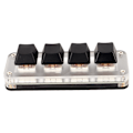 Miniatyrbild 2 av 8: Röd Switch Makro Tangentbord Plug and Play Ergonomiska anpassade rattar USB minitangentbord för stationär PC 4 tangenter