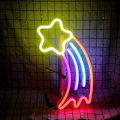 Miniatyrbillede 2 af 5: Regnbue Neonskilt LED Neon Lys Indendørs Væg Neon Rum Dekoration Natlampe Julefødselsdagsfest Jubilæumsgaver (15.9'×7.6')