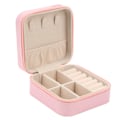 Miniatyrbillede 3 af 8: PU læder rejse smykkeskrin Bærbart rum Opbevaringsområder Blødt foring Armbånd Smykker Organizer Holder til kvinder