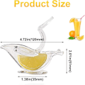 Miniatyrbillede 5 af 5: Citronpresser Clip Akryl Manuel Citronskivepresser Praktisk Transparent Frugtpresser Til Hjemmet 2 stk