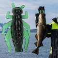 Miniatyrbillede 3 af 8: 5 stk. 2,3 cm bløde cricket agn simulation insekt lokkemad til karpe fluefiskeri agn (mørkegrøn)