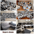 Miniatyrbilde 5 av 5: Geometrisk Elastisk Sofadekke for L-formet Chaise Sofa - Stil 13