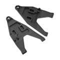 Miniatyrbilde 3 av 8: 2 stk. Front Lower Suspension Arm Pull Rod Link CNC Machining RC Retrofit Upgrade Parts for TRAXXAS UDR 1/7 RC Car Black