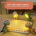 Miniatyrbillede 3 af 5: LED Natlampe Mini Tegneserie Sød Kæledyrslys Hund Hjort Dinosaur Bærbar Foldbar T ZD.16 Rød 02
