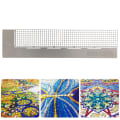 Miniatyrbillede 6 af 8: Enkeltrækket punkt diamantlineal harpiks DIY håndlavet diamantmaling Fix Tool Accessories (400 huller Single Row Point Diamond Lineal)