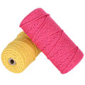 Miniatyrbild 3 av 8: Naturlig bomullsrep Macrame-sladd enkelsträng stickgarn hantverk DIY 3mm 100meter