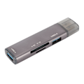Miniatyrbild 5 av 8: USB 3.0 Hub 4 portar 300MB/S Överföring Plug and Play Aluminiumlegering USB Splitter för PC-minneskort