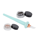 Miniatyrbillede 6 af 8: 4 stk. silikone eyeliner applikator sæt vandtæt eyeliner professionel eyeliner makeup værktøj cyan