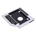 Miniatyrbillede 4 af 8: 9,5 mm aluminium SATA HDD SSD-kabinet harddiskdrev bay-caddy optisk DVD-adapter til bærbar computer
