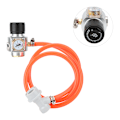 Miniatyrbillede 4 af 8: Tr21x4 gevind CO2-opladerkit gasregulator med slangetilbehør til sodavand øltønde brygning