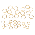 Miniatyrbild 4 av 8: 30 st hexagonala stickstygnsmarkörer Platteringsprocess Blekningsresistent zinklegering för DIY Craft Gold