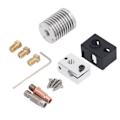 Miniatyrbillede 2 af 8: 3D-printer Hotend-kit 0,4 mm messingdyse aluminiumvarmeblok bimetallisk hals Hot End-dele til V6