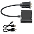 Miniatyrbilde 1 av 8: VGA hann til High Definition Multimedia Interface hunn VGA hunn adapter med lydkabel