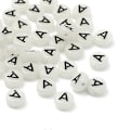 Miniatyrbilde 4 av 5: Svarte Akryl Lysende Perler 4x7mm Runde for Smykkelaging Armbånd Halskjeder DIY Tilbehør D 100 stk