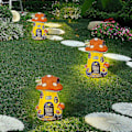 Miniatyrbillede 5 af 5: Resin Statue med Solcelle Huslamper til Udendørs Brug i Gårde Haver Plæner Verandaer Gårde og Gårde Flye1514 -CHN