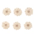 Miniatyrbillede 1 af 8: 6 stk. Burlap Blomster Lotos Form Europæisk Retro DIY Burlap Blomster Håndlavede Hvide Stof Blomster til Bryllupsfest