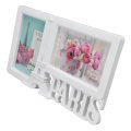 Miniatyrbillede 2 af 8: 2 STK rektangel fotoramme Hjem dekorativ fotoramme 2 hullers bryllup billedramme til soveværelse fest