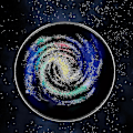 Miniatyrbillede 4 af 5: Skrivebordsgyro Mezmocoin Lommelegetøj Farverig Lysende Galaxy Stjerne Rustfrit Stål Roterende Gyro Fingerspids Anti Stress Legetøj Børnegave Zekai C