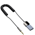 Miniatyrbilde 1 av 8: Bluetooth 5.0-mottaker med mikrofon, automatisk tilkobling, håndfri samtale, Bluetooth-sendermottaker for bil