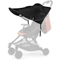 Miniatyrbillede 1 af 5: Baby Solskærm til Barnevogn, Børne Markise Anti-UV Beskyttelse Paraply Åndbar og Universal med Justerbar Rem (Sort)