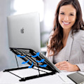 Miniatyrbillede 4 af 5: Multi-Vinkel Laptop Stand Rustfrit Stål Justerbar Ergonomisk Letvægts Ventileret Laptop Stand Bl