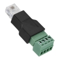 Miniatyrbillede 6 af 8: Ethernet-stik RJ11 6P4C han til 4-benet skrueterminalstik