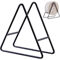 Miniatyrbilde 1 av 3: Triangel Brikkeholder Svart Jern Metallstativ Organizer for Runde og Firkantede Brikker, Kan Holde 4 til 9 Brikker