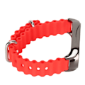 Miniatyrbillede 3 af 8: Silikone urrem med rustfrit stål beskyttende kofangerkasse Tilbehør Passer til Mi Band 7 Red