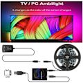 Miniatyrbilde 1 av 7: LED Strip Smart LED Strip TV PC Bakgrunnsbelysning Dataskjerm