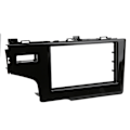 Miniatyrbillede 3 af 8: 2DIN bilradio fascia central kontrol audio navigation panel udskiftning til Fit Jazz LHD UV sort 2013‑2015