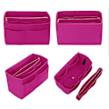 Miniatyrbild 4 av 5: Filttävla Organizer Handväska Tote Liner Plånboksinsats - Grå
