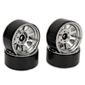 Miniatyrbild 8 av 8: 4PCS RC Hjulnav Set Zinklegering Stål Universal 1,9 Tum 10 Fälgar RC Crawler Bilhjulnav för Axial SCX10 II III Silver