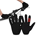 Miniatyrbild 5 av 8: Ridhandskar Unisex Motorcykel Helt Finger Skyddande Andningsbar Handkläder för Pekskärm Svart XL