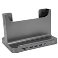 Miniatyrbillede 4 af 8: Vertikal PC-stativ 8 i 1 dockingstation Stabil signaltransmission Mini PC-stativ til OS X Office-grænsefladeudvidelse Space Grey