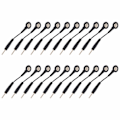 Miniatyrbillede 6 af 8: 20 stk Black Snap Electrode Wire Elektrode Bly ledninger til TENS Machine Digital Treatment Machine 2 Tommer