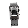 Miniatyrbillede 6 af 8: LED-ur Unik Binær Time Mode Display Konveks buestruktur Vandtæt LED-armbåndsur Elektronisk ur Sort S