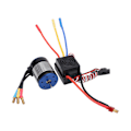 Miniatyrbillede 4 af 8: 3650 4300KV børsteløs motor uden sensor med 60A vandtæt ESC kombosæt til 1/10 RC bil