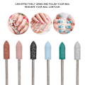 Miniatyrbilde 7 av 8: 6 stk Nail Art Slipehode Fjerning av død hud Nagelbor Sliping Poleringshodesett#12