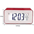 Miniatyrbild 3 av 4: LED Digital Väckarklocka Elektronisk Digital Alarm Skärm Skrivbordsklocka för Hemmakontor Bakgrundsbelysning Snooze Bordsklockor (Färg : Röd)