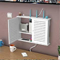 Miniatyrbild 2 av 4: Ny Trådlös Wifi Router Hylla Förvaringslådor Kabel Ström Plus Sladdfäste E