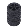 Miniatyrbillede 8 af 8: 4 stk. 1/10 skala RC hjul og dæk plastik fælg gummidæk hud til 1/10 RC bil B dæk