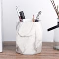 Miniatyrbillede 3 af 8: Marmorering Kosmetisk Makeup Oraganizer Opbevaringsboks Hjem Resin Makeup Etui Udvidelsesholder (Stor)