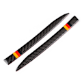 Miniatyrbillede 2 af 8: 2 stk. Venstrehånds kulfiber anti-kollision bakspejl strim trim kit passer til A6 A7 2012-2018