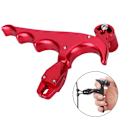 Pikkukuva 4 / 8: Metal 4-Finger Bow Release Caliper Thumb Trigger Grip Hunting Shooting AccessoriesRed