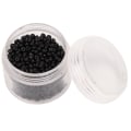 Miniatyrbillede 2 af 8: 1000 stk 3 mm x 2 mm Silikone Micro Links Ringe Perler Hårforlænger værktøj Sort