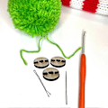 Miniatyrbillede 5 af 5: Træ Pomponer til Huer Knapper, 50 stk. Hue Pom Holder, Strikket Hue Fremstillingsværktøj, Pomponholdere til Strikkede Beanies og Toques