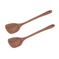 Miniatyrbilde 6 av 8: 2 stk trespatel i tre med langt håndtak for blanding og snuing 38,5 cm / 15,2 tommer