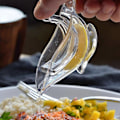 Miniatyrbillede 3 af 5: 2 stk. Citronpresser Bærbar Juicer Dobbelt Skål Citron Appelsin Juicer Manuel Appelsinpresser Pres Køkkenredskaber